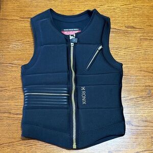 Ronix Black Life Vest with Gold Accents